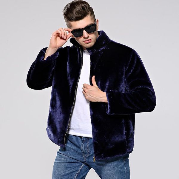 men's down & parkas fur coat korean casual jacket stand collar imitation mink blue, Black
men's down & parkas fur coat korean casual jacket stand collar imitation mink blue, Black