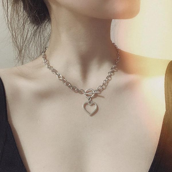 chains thick chain clasp gold color claps necklaces heart pendant for women minimalist choker necklace jewelry, Silver
chains thick chain clasp gold color claps necklaces heart pendant for women minimalist choker necklace jewelry, Silver