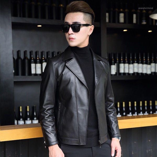 men's fur & faux 2021 spring autumn men korean style solid color leather jacket male suit collar pu slim motorcycle coats s226, Black
men's fur & faux 2021 spring autumn men korean style solid color leather jacket male suit collar pu slim motorcycle coats s226, Black