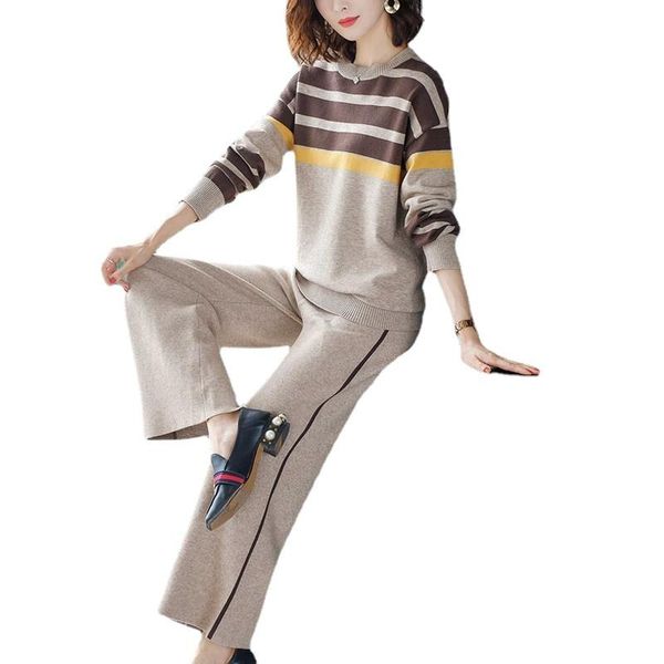women's two piece pants suit 2021 autumn and winter temperament, casual fashion, age reduction thin two-piece wide-leg, White
women's two piece pants suit 2021 autumn and winter temperament, casual fashion, age reduction thin two-piece wide-leg, White