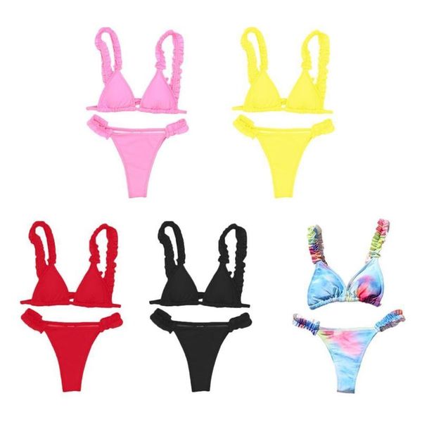 floral ruffled hem bikini set women v-neck high-waisted 2021 beach swimsuit biquinis two bathing suit girl piece swimwear h0k0
floral ruffled hem bikini set women v-neck high-waisted 2021 beach swimsuit biquinis two bathing suit girl piece swimwear h0k0