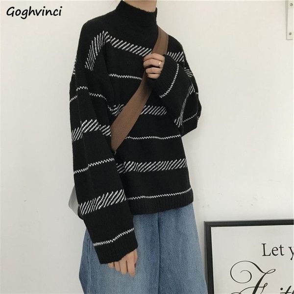 women's sweaters turtleneck sweater women striped winter autumn loose basic womens harajuku trendy long sleeve casual pullover ulzzang, White;black
women's sweaters turtleneck sweater women striped winter autumn loose basic womens harajuku trendy long sleeve casual pullover ulzzang, White;black
