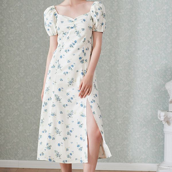 2021 new primavera e vero feminino cintura alta midi manga fresca floral split vestido de impresso xixn, Black;gray
2021 new primavera e vero feminino cintura alta midi manga fresca floral split vestido de impresso xixn, Black;gray