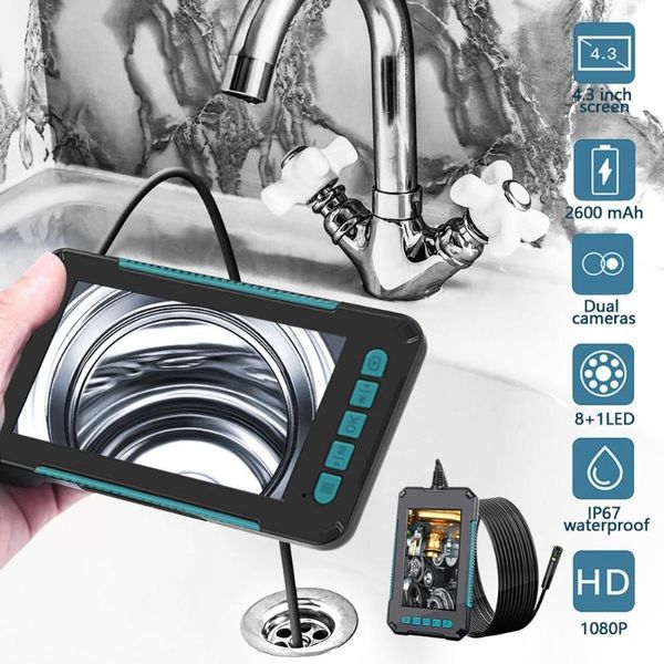 cameras industrial endoscope 1080p hd inspection camera 8mm dual lens 4.3" ips screen waterproof borescope with 6 adjustable led lights
cameras industrial endoscope 1080p hd inspection camera 8mm dual lens 4.3" ips screen waterproof borescope with 6 adjustable led lights