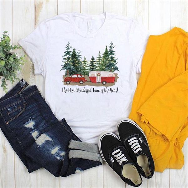 printed truck winter trees womens t shirts camper graphic tee merry christmas, White
printed truck winter trees womens t shirts camper graphic tee merry christmas, White