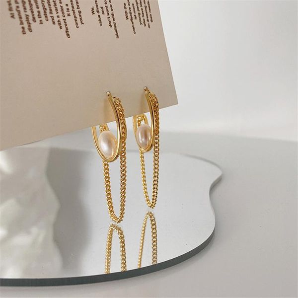 hoop & huggie 2021 fashion delicate pearl chain tassel earrings for women ladies metal boucle d'oreille oorbellen jewelry gifts, Golden;silver
hoop & huggie 2021 fashion delicate pearl chain tassel earrings for women ladies metal boucle d'oreille oorbellen jewelry gifts, Golden;silver