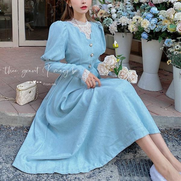 casual dresses autumn winter women elegant sleeve fairy dress female vintage chic lace patchwork corduroy princess party, Black;gray
casual dresses autumn winter women elegant sleeve fairy dress female vintage chic lace patchwork corduroy princess party, Black;gray