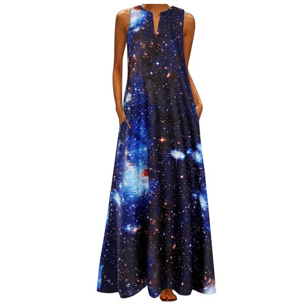 women summer dress s-5xl print daily ladies fashion casual sleeveless vintage bohemian v neck beach dress vestidos, Black;gray
women summer dress s-5xl print daily ladies fashion casual sleeveless vintage bohemian v neck beach dress vestidos, Black;gray