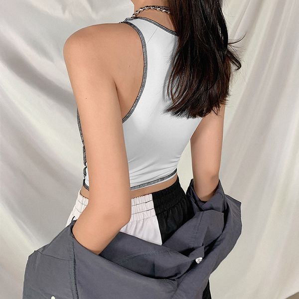 streetwear chic bodycon punk o neck patchwork crop women casual slim sleeveless punk fashion, White
streetwear chic bodycon punk o neck patchwork crop women casual slim sleeveless punk fashion, White