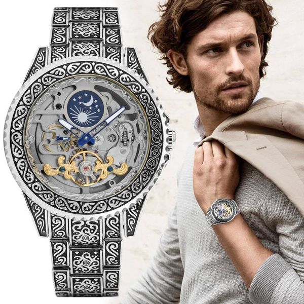 wristwatches men's watches skeleton mechanical watch gift for husband waterproof clock male sports wristwatch relogio masculino, Slivery;brown
wristwatches men's watches skeleton mechanical watch gift for husband waterproof clock male sports wristwatch relogio masculino, Slivery;brown