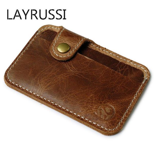 card holders layrussi leather simple practical holder women men dollar clip small wallet business credit passport bag, Brown;gray
card holders layrussi leather simple practical holder women men dollar clip small wallet business credit passport bag, Brown;gray