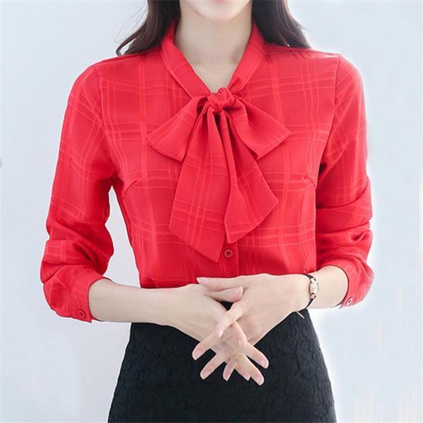 women's blouses & shirts fashion chiffon blouse spring autumn women solid casual bow long-sleeve office white bottoming shirt a699
women's blouses & shirts fashion chiffon blouse spring autumn women solid casual bow long-sleeve office white bottoming shirt a699