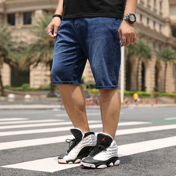 men's jeans fattening plus size shorts loose large thin high waist straight elastic pants fat summer, Blue
men's jeans fattening plus size shorts loose large thin high waist straight elastic pants fat summer, Blue