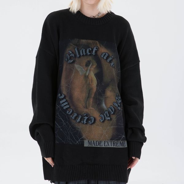 ss 2021 new mens knitted harajuku angel baby print sweater oversize hip hop streetwear cotton loose pullover men women black ipkt, White;black
ss 2021 new mens knitted harajuku angel baby print sweater oversize hip hop streetwear cotton loose pullover men women black ipkt, White;black