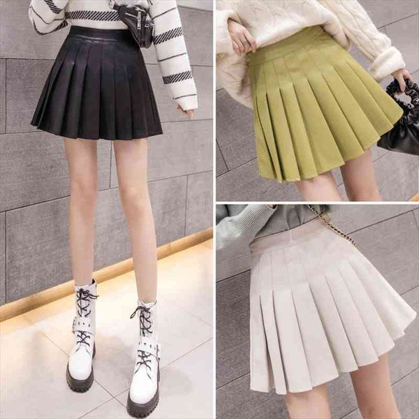 short white pleated tennis skirt faux leather spring for women high waist black tutu womens mini skirts
short white pleated tennis skirt faux leather spring for women high waist black tutu womens mini skirts