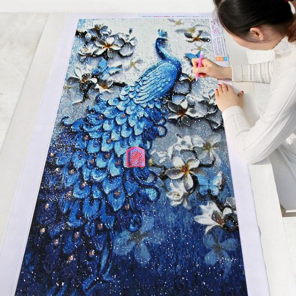 diamond painting 2021 5d diy peacock embroidery art full drill custom broderie diamant
