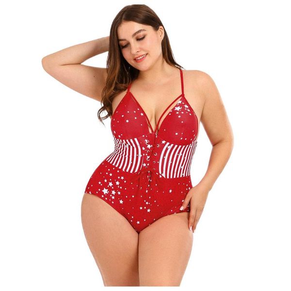 fashion new women plus size v-neck bandage hollow tightly covering belly star print fitted one-piece swimsuit tankini monokini
fashion new women plus size v-neck bandage hollow tightly covering belly star print fitted one-piece swimsuit tankini monokini