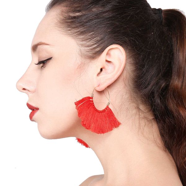 jewelry national style exaggeration fashion copper bead fan-shaped cotton thread tassel earrings female, Silver
jewelry national style exaggeration fashion copper bead fan-shaped cotton thread tassel earrings female, Silver