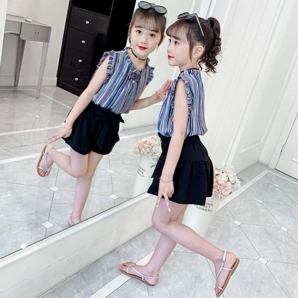 clothing sets summer children for girls fashion sleeveless kids outfits striped baby girl clothes suit tracksuit 6 8 10 12 years, White
clothing sets summer children for girls fashion sleeveless kids outfits striped baby girl clothes suit tracksuit 6 8 10 12 years, White