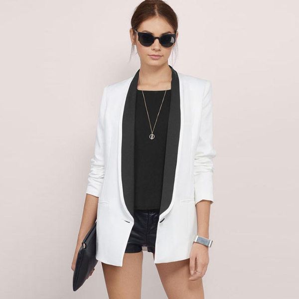women's suits & blazers single button autumn fashion polyester coat women 2021 long sleeves pleated buttons coats moda slim clothes 50x, White;black
women's suits & blazers single button autumn fashion polyester coat women 2021 long sleeves pleated buttons coats moda slim clothes 50x, White;black