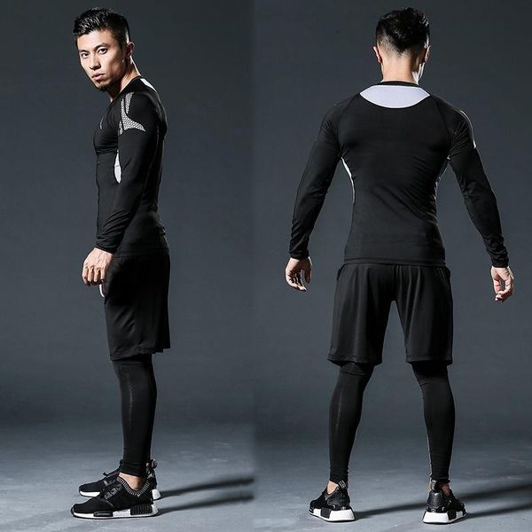 men's tracksuits men elastic compression sportswear patchwork sport suit male fitness gym sports set basketball training running wear, Gray
men's tracksuits men elastic compression sportswear patchwork sport suit male fitness gym sports set basketball training running wear, Gray