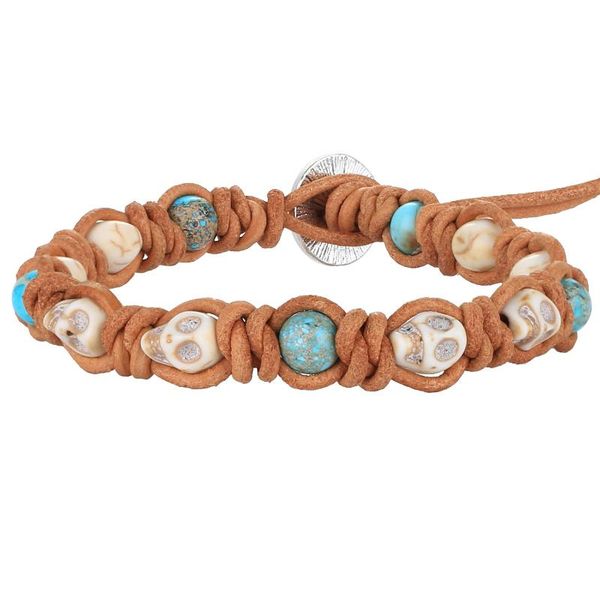 charm bracelets kelitch 2021 skull stone beads leather wrap strand bracelet for women men gift friends boho, Golden;silver
charm bracelets kelitch 2021 skull stone beads leather wrap strand bracelet for women men gift friends boho, Golden;silver
