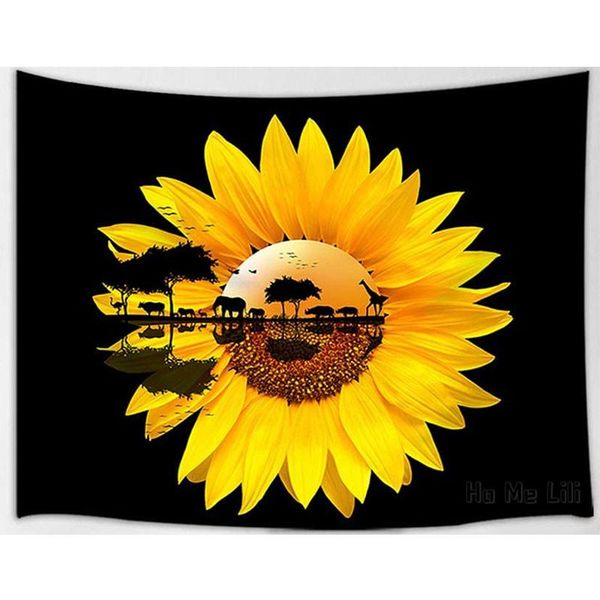 tapestries sunflowers wall tapestry wildlife safari black yellow background hanging for bedroom living room dorm
tapestries sunflowers wall tapestry wildlife safari black yellow background hanging for bedroom living room dorm