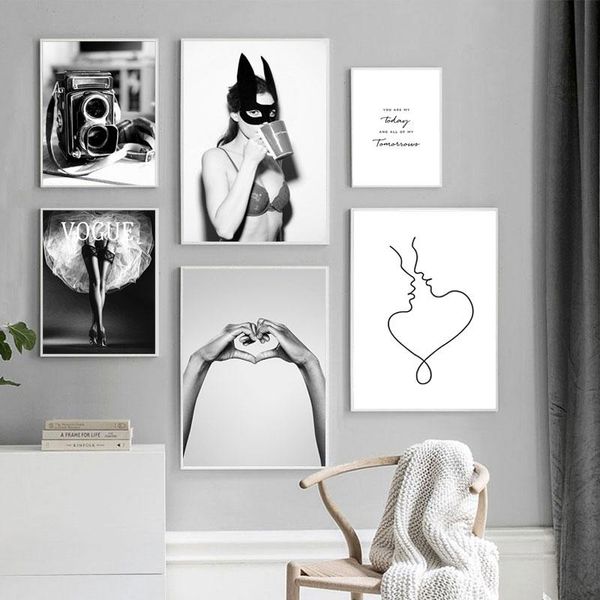 paintings black and white posters print fashion girl wall art gallery decorative picture for living room canvas home decor poster
paintings black and white posters print fashion girl wall art gallery decorative picture for living room canvas home decor poster
