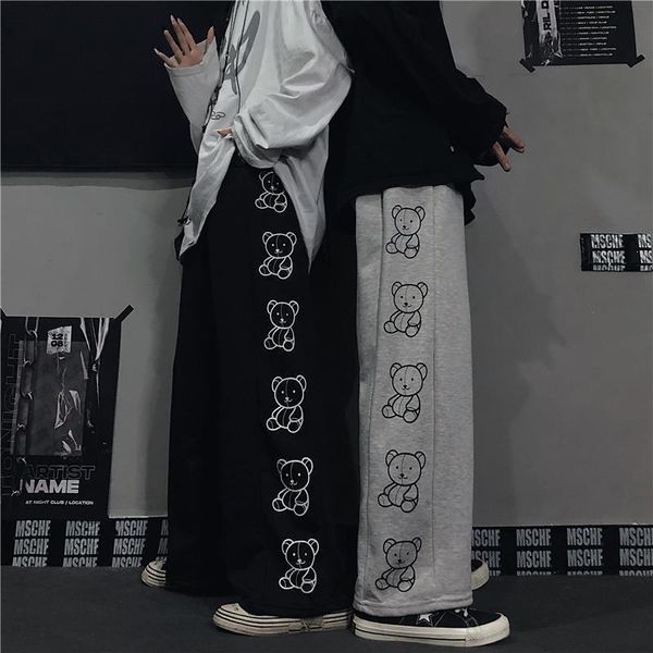 women's pants & capris black bear print cute girl harajuku autumn trousers female streetwear summer spring fashion gray gothic sweatpan, Black;white
women's pants & capris black bear print cute girl harajuku autumn trousers female streetwear summer spring fashion gray gothic sweatpan, Black;white