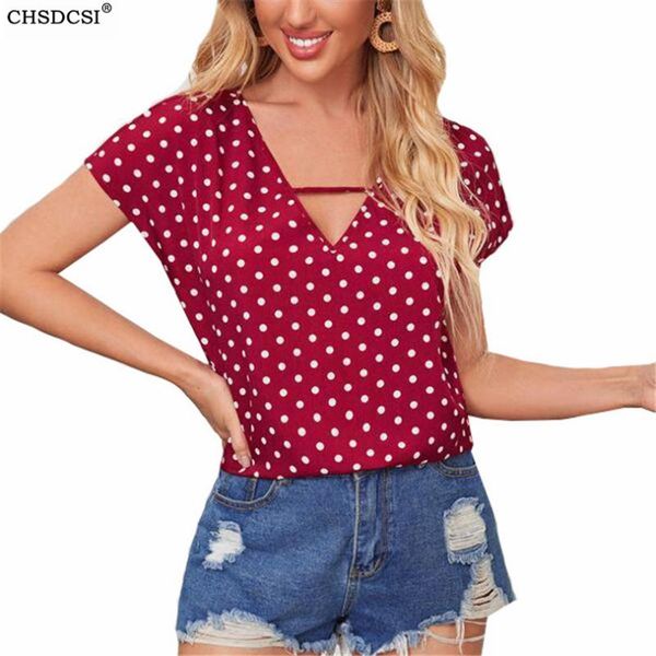 women's blouses & shirts chsdcsi summer women 2021 sweet polka dots v-neck blouse short sleeve elastic high waist chiffon office, White
women's blouses & shirts chsdcsi summer women 2021 sweet polka dots v-neck blouse short sleeve elastic high waist chiffon office, White