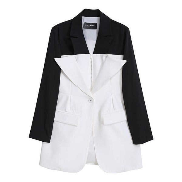 women's suits & blazers korean style 2021 famous blazer coats classic black white jackets 4.9a368, White;black
women's suits & blazers korean style 2021 famous blazer coats classic black white jackets 4.9a368, White;black