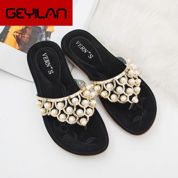 slippers summer women ladies  bohemia bling crystal flat flip-flop beach casual shoes pearls for female slides slipper, Black
slippers summer women ladies  bohemia bling crystal flat flip-flop beach casual shoes pearls for female slides slipper, Black