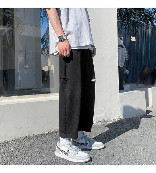 summer ripped jeans men korean fashion loose casual torn straight jeans men harajuku streetwear hip-hop retro trousers, Blue
summer ripped jeans men korean fashion loose casual torn straight jeans men harajuku streetwear hip-hop retro trousers, Blue
