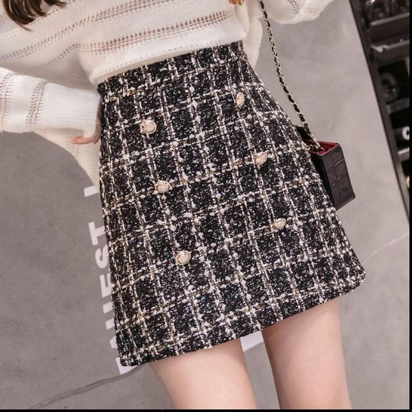 2021 new women plaid a line buttons skirts above knee vintage skirt female short skirts bottoms for girls bh362, Black
2021 new women plaid a line buttons skirts above knee vintage skirt female short skirts bottoms for girls bh362, Black
