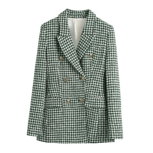 women's suits & blazers blsqr vintage plaid office lady double breasted straight casual blazer jackets women fashion elegant female, White;black
women's suits & blazers blsqr vintage plaid office lady double breasted straight casual blazer jackets women fashion elegant female, White;black