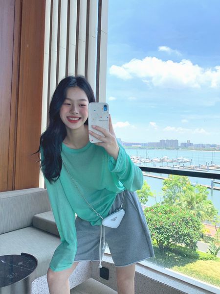 tees t-shirt zhang beibei ibell ice silk long sleeve t-shirt sunscreen cloth women's 2021 summer thin loose medium length fashion, White
tees t-shirt zhang beibei ibell ice silk long sleeve t-shirt sunscreen cloth women's 2021 summer thin loose medium length fashion, White