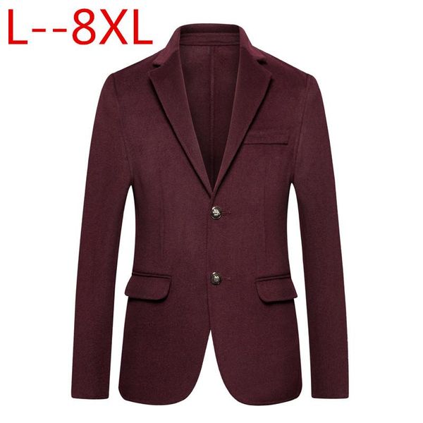 men's wool & blends plus size 8xl 6xl 2021 autumn/winter fashion men leisure single-breasted trench coat / turn down collar woolen jack, Black 
men's wool & blends plus size 8xl 6xl 2021 autumn/winter fashion men leisure single-breasted trench coat / turn down collar woolen jack, Black
