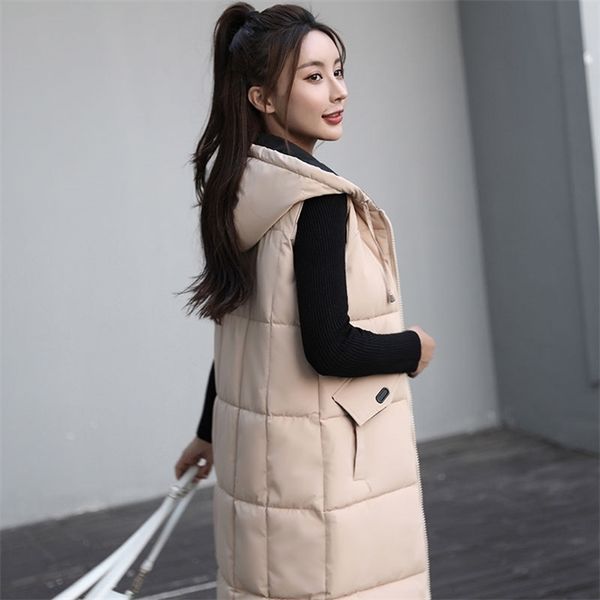 padded long vest women waistcoats tank contrast color pockets sleeveless warm cotton lining hooded outerwear clothing spring, Black;white
padded long vest women waistcoats tank contrast color pockets sleeveless warm cotton lining hooded outerwear clothing spring, Black;white