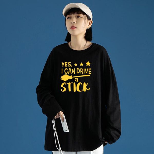 women's t-shirt yes i can drive a stick print t-shirts loose women t shirt aesthetic clothes harajuku graphic tee cotton o neck for hi, White
women's t-shirt yes i can drive a stick print t-shirts loose women t shirt aesthetic clothes harajuku graphic tee cotton o neck for hi, White