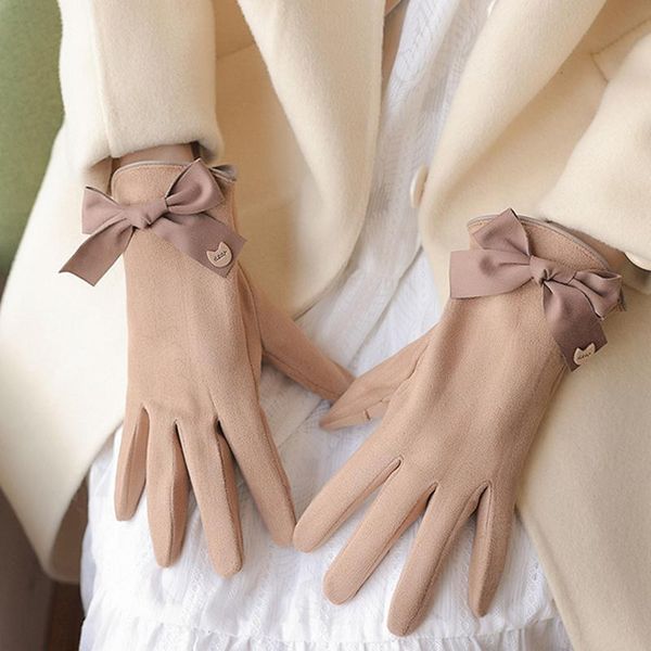 sports gloves korean women winter show finger touch screen driving for suede leather bow cat plus velvet warm cycling mitten r94, Black
sports gloves korean women winter show finger touch screen driving for suede leather bow cat plus velvet warm cycling mitten r94, Black
