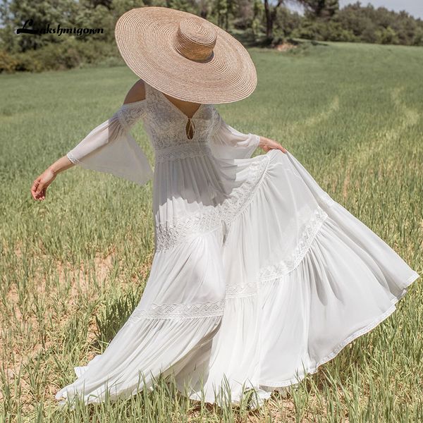 new chiffon wedding 2021 boho lace a line beach bridal gowns vintage hippies bride vestido de novia jngx, White
new chiffon wedding 2021 boho lace a line beach bridal gowns vintage hippies bride vestido de novia jngx, White