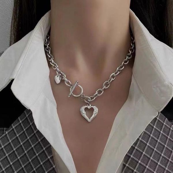 chains european and american metal love necklace ins sweet cool hip hop ot buckle colorfast texture exaggerated design sense clavicle, Silver
chains european and american metal love necklace ins sweet cool hip hop ot buckle colorfast texture exaggerated design sense clavicle, Silver