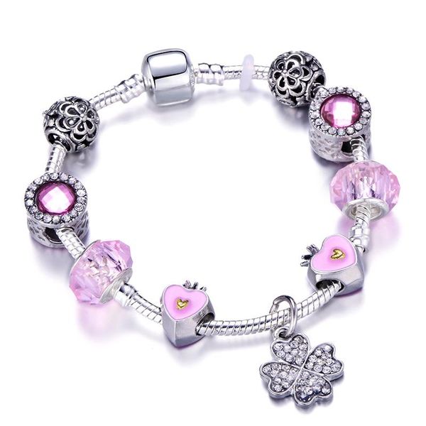 charm bracelets queen jewelry silver color clover pendant bracelet for women with crown heart beads fit brand, Golden;silver
charm bracelets queen jewelry silver color clover pendant bracelet for women with crown heart beads fit brand, Golden;silver
