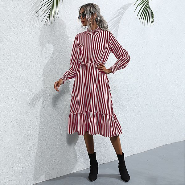 2021 autumn winter striped casual full sleeve high waist ruffles half turtleneck long for women new yrgu, Black;gray
2021 autumn winter striped casual full sleeve high waist ruffles half turtleneck long for women new yrgu, Black;gray