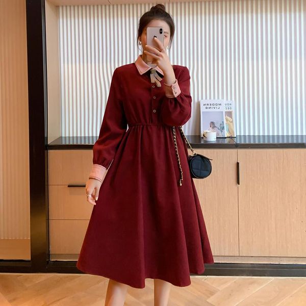 maternity dresses 9918# autumn winter korean fashion party long dress slim waist elegant loose clothes for pregnant women pregnancy wear, White
maternity dresses 9918# autumn winter korean fashion party long dress slim waist elegant loose clothes for pregnant women pregnancy wear, White
