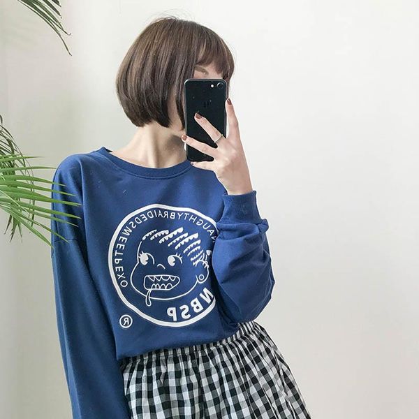 women's hoodies & sweatshirts 2021 spring pullover women little girl cartoon printing thin round neck full sleeve loose casual pullove, Black
women's hoodies & sweatshirts 2021 spring pullover women little girl cartoon printing thin round neck full sleeve loose casual pullove, Black