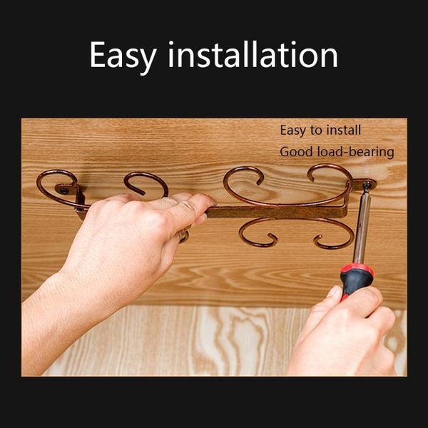 hooks & rails e8bd 8 cups wine glass holder upside-down goblet hanger stand stemware cup hanging rack shelf for kitchen bar
hooks & rails e8bd 8 cups wine glass holder upside-down goblet hanger stand stemware cup hanging rack shelf for kitchen bar