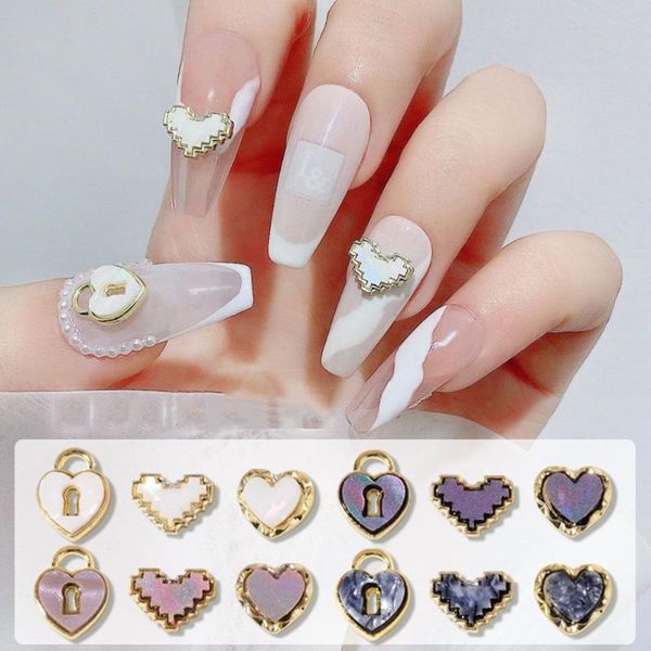 nail art decorations 10pcs charm heart alloy edge 3d gradient marble shell stone diy jewelry fashion manicure design accessories, Silver;gold
nail art decorations 10pcs charm heart alloy edge 3d gradient marble shell stone diy jewelry fashion manicure design accessories, Silver;gold