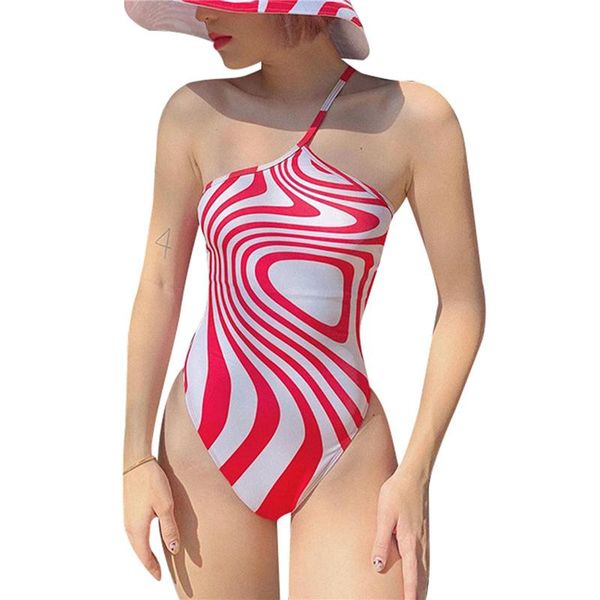 women's swimwear women summer bodysuits, stripe one-shoulder sleeveless backless strappy tight playsuit for girls, red/blue, White;black
women's swimwear women summer bodysuits, stripe one-shoulder sleeveless backless strappy tight playsuit for girls, red/blue, White;black