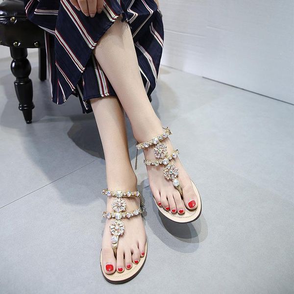 sandals flat bottom large diamond clip metal chain european and american roman exposed inlaid women's size 34-47, Black
sandals flat bottom large diamond clip metal chain european and american roman exposed inlaid women's size 34-47, Black